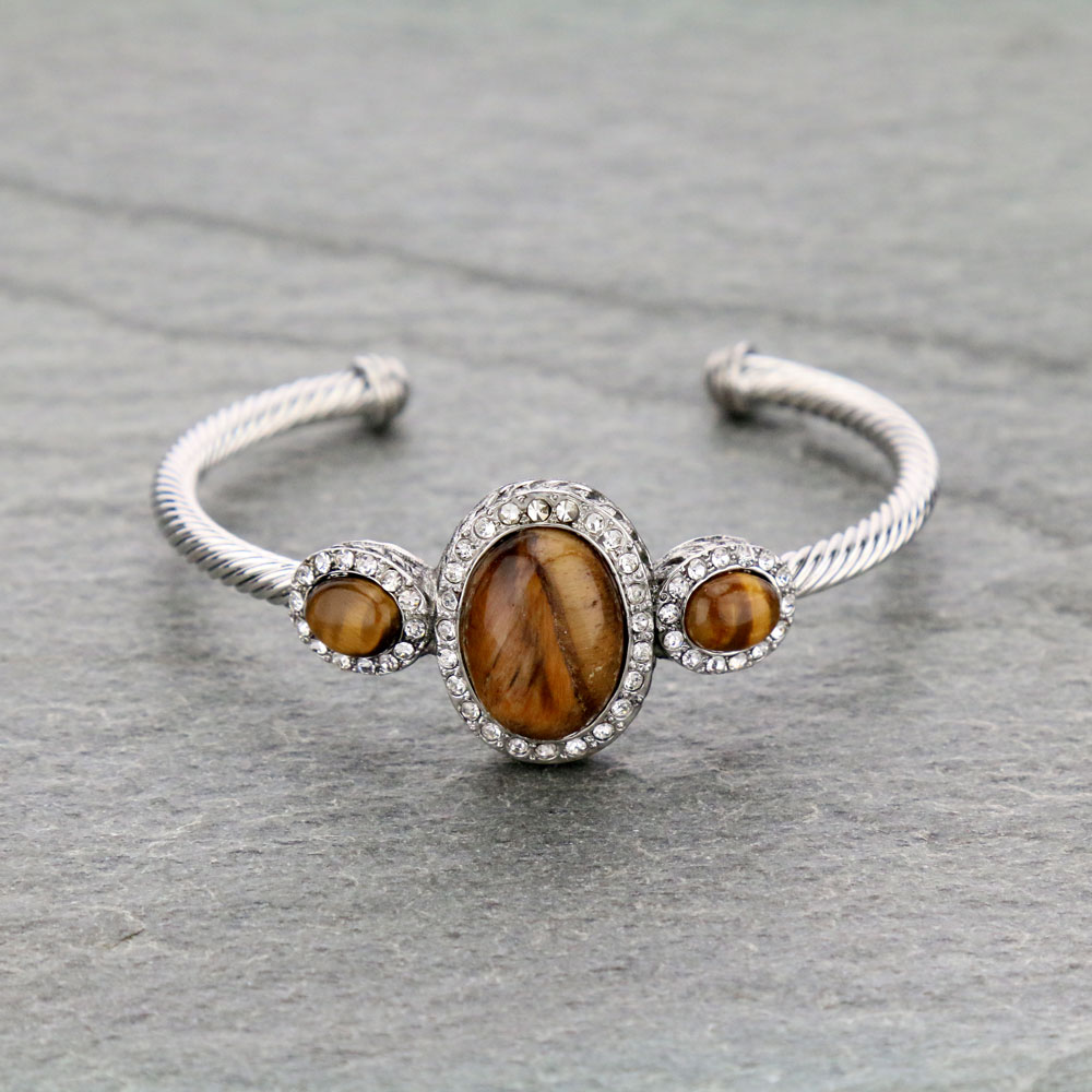 Fashion Metal Twisted Cable Cuff Bracelet