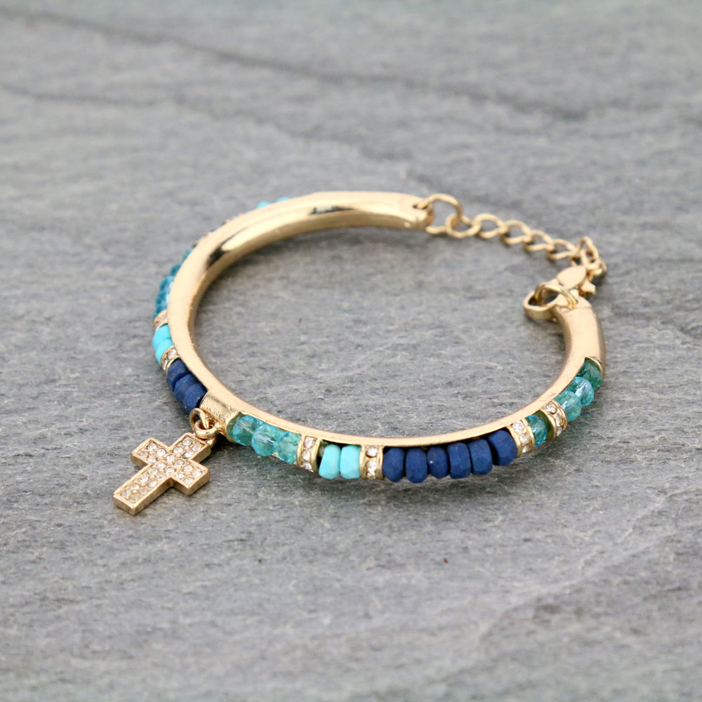 Cross Bangle Bracelet