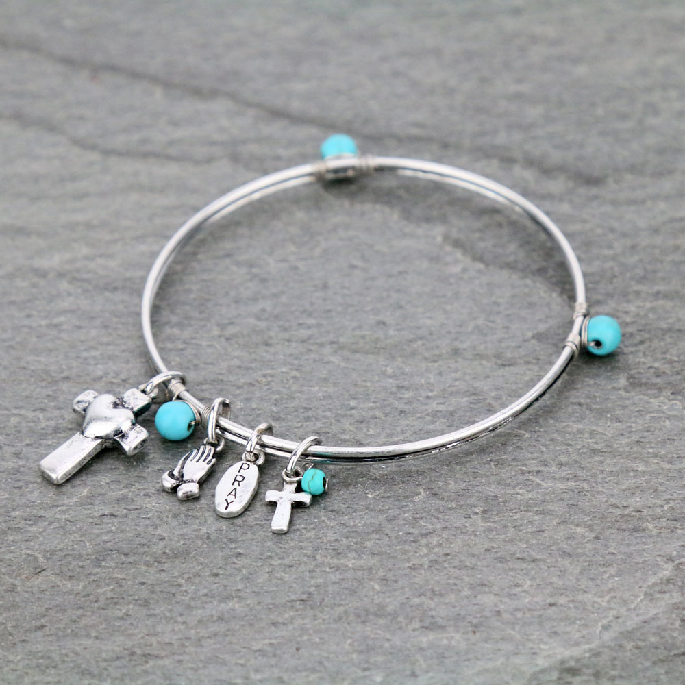 Cross Bangle Bracelet