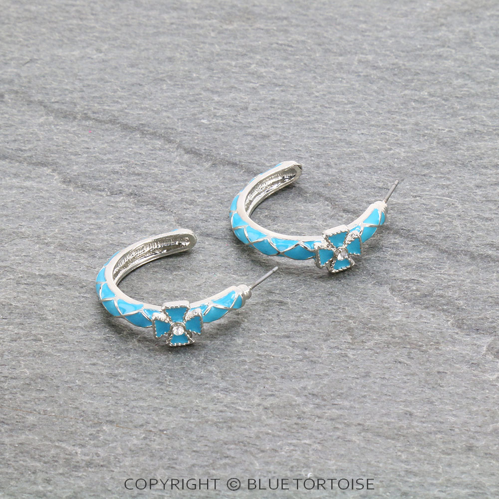 Cross Hoop Earrings