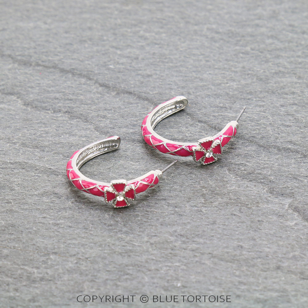Cross Hoop Earrings