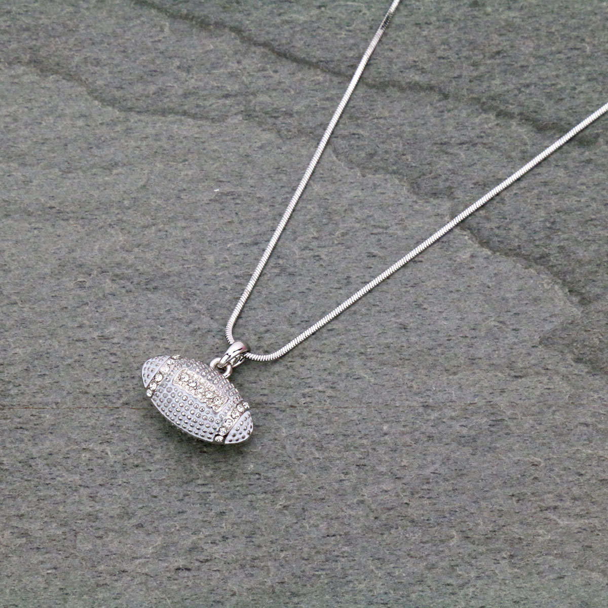 Sports Theme Foot Ball Pendant Necklace
