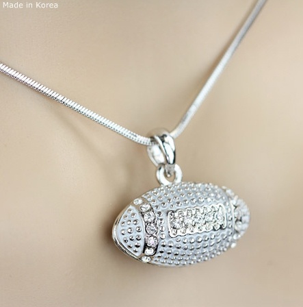 Sports Theme Foot Ball Pendant Necklace - Image 2
