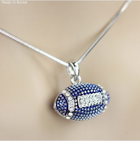 Sports Theme Foot Ball Pendant Necklace - Image 2