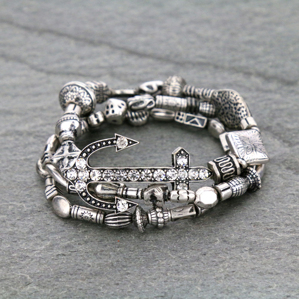 Sea Life Theme Anchor Bracelet