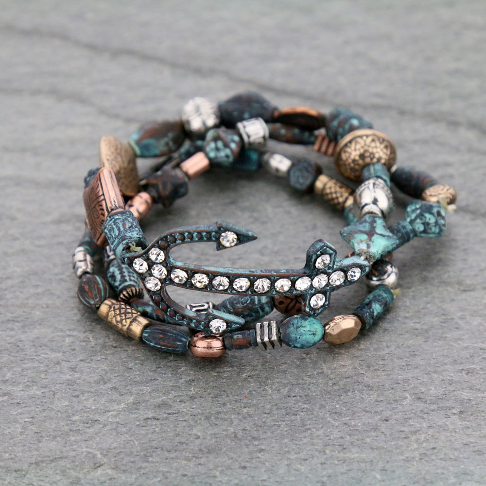 Sea Life Theme Anchor Bracelet