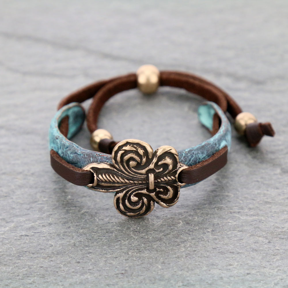 Fleur de Lis Cuff Bracelet