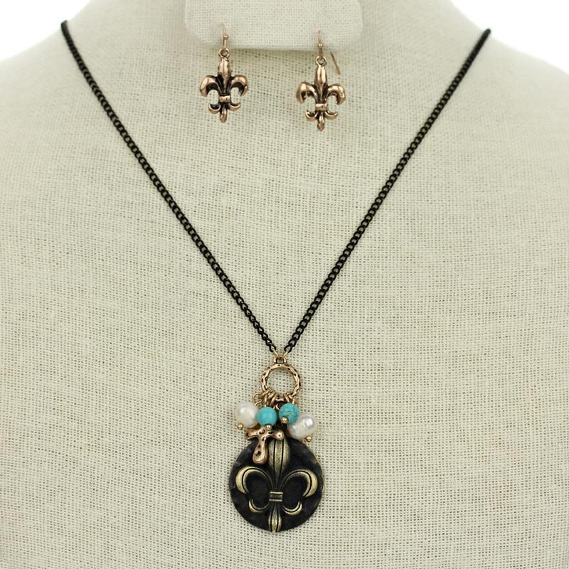 Fleur De Lis Necklace Set - Image 2