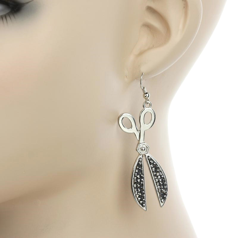 Scissors Fish Hook Earrings - Image 2