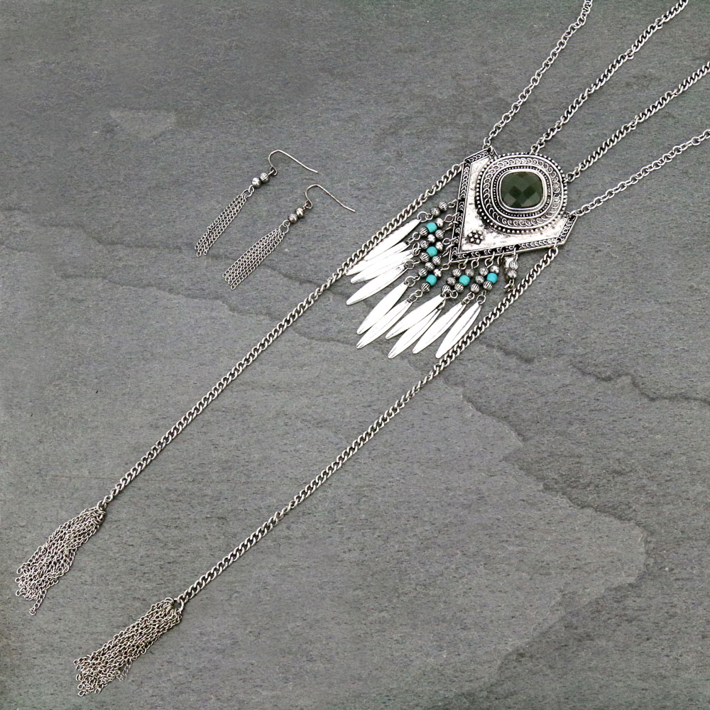 Western Delta Pendant Necklace Set