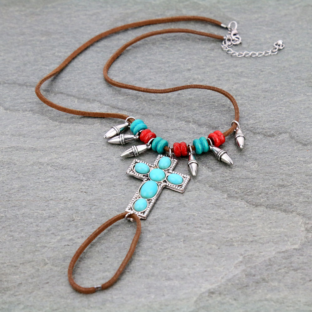 Cross Leather Bracelet