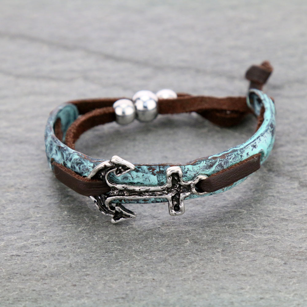 Sea Life Theme Anchor Bracelet