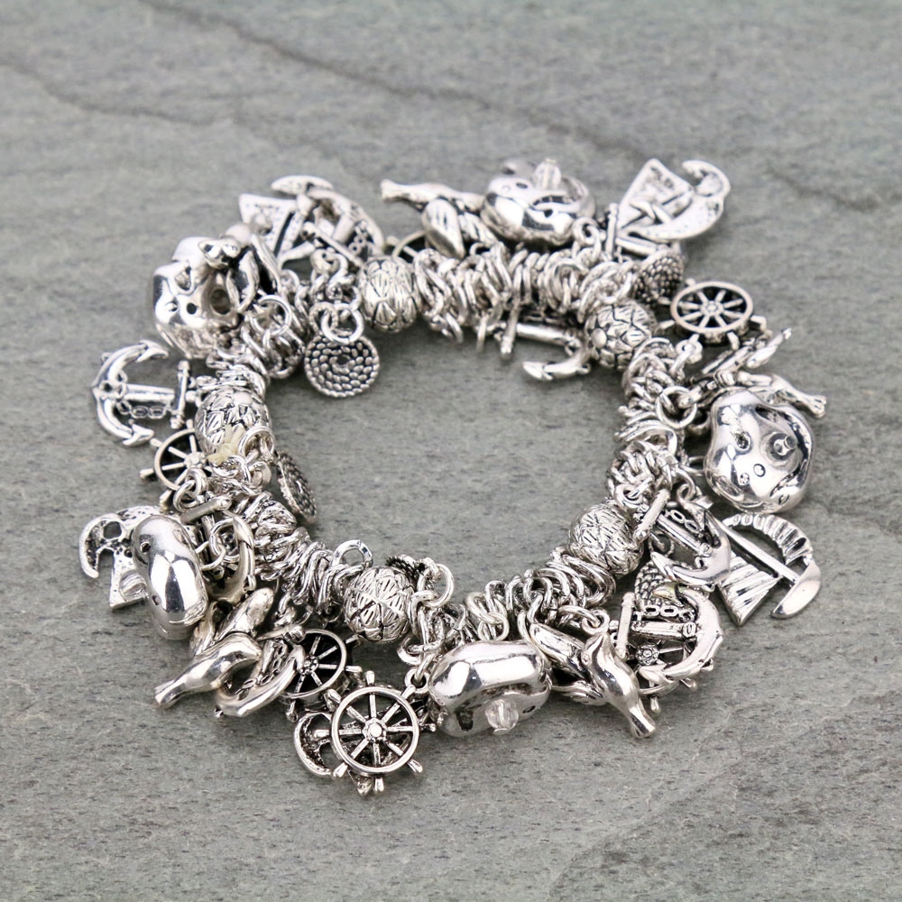Sea Life Theme Anchor Bracelet