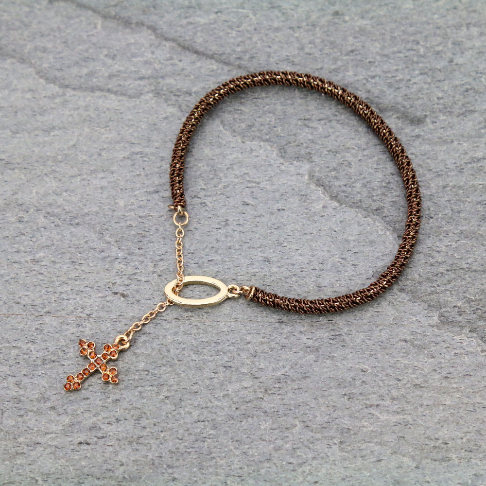 Cross Bangle Bracelet