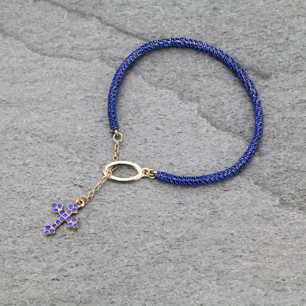 Cross Bangle Bracelet
