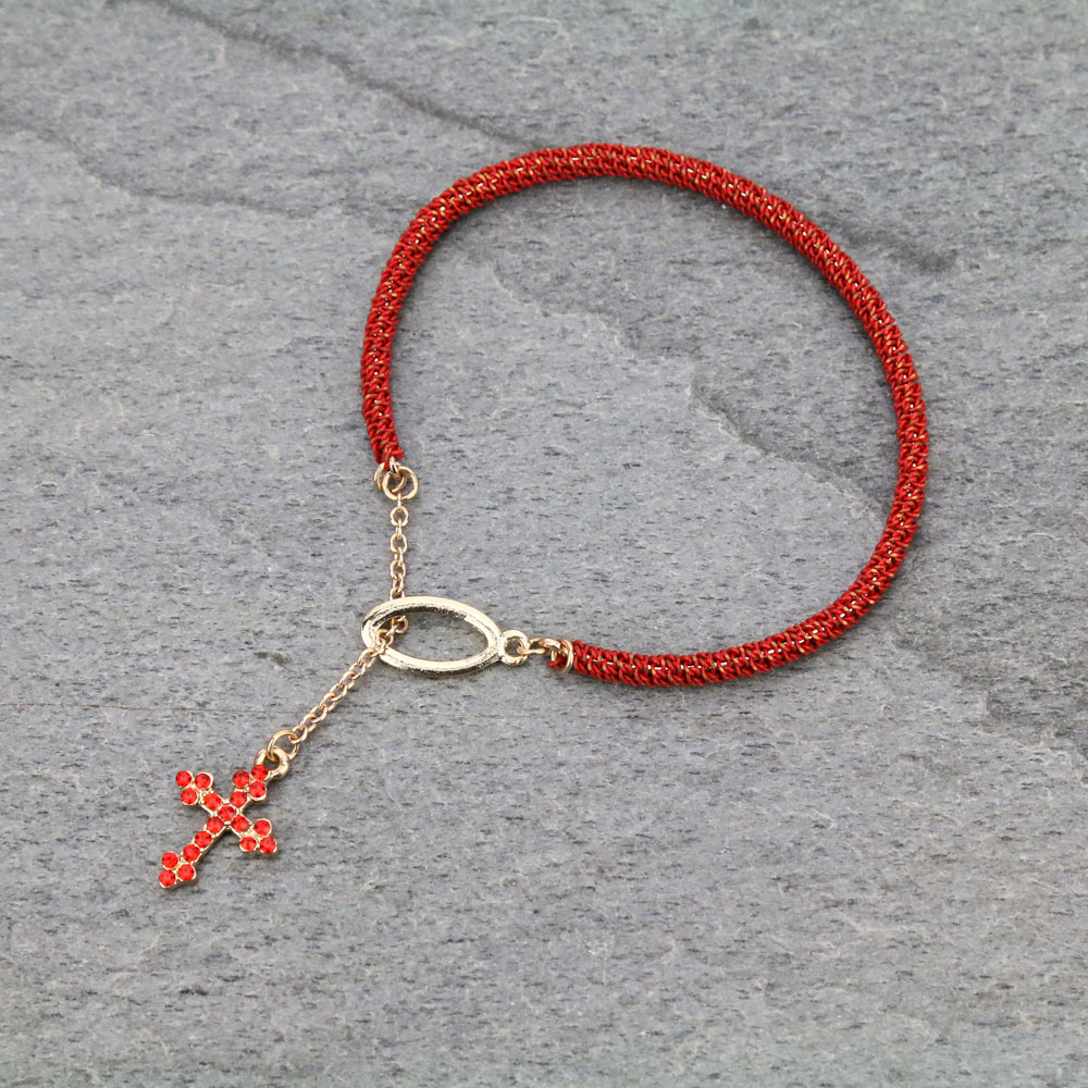 Cross Bangle Bracelet