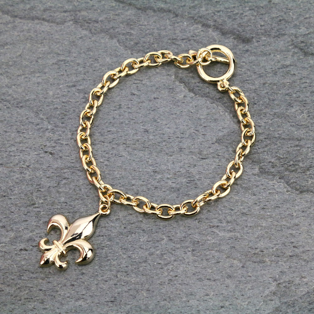 Fleur De Lis Charm Bracelet