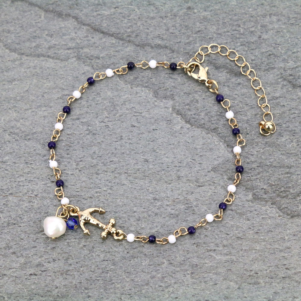 Sea Life Theme Anchor Anklet
