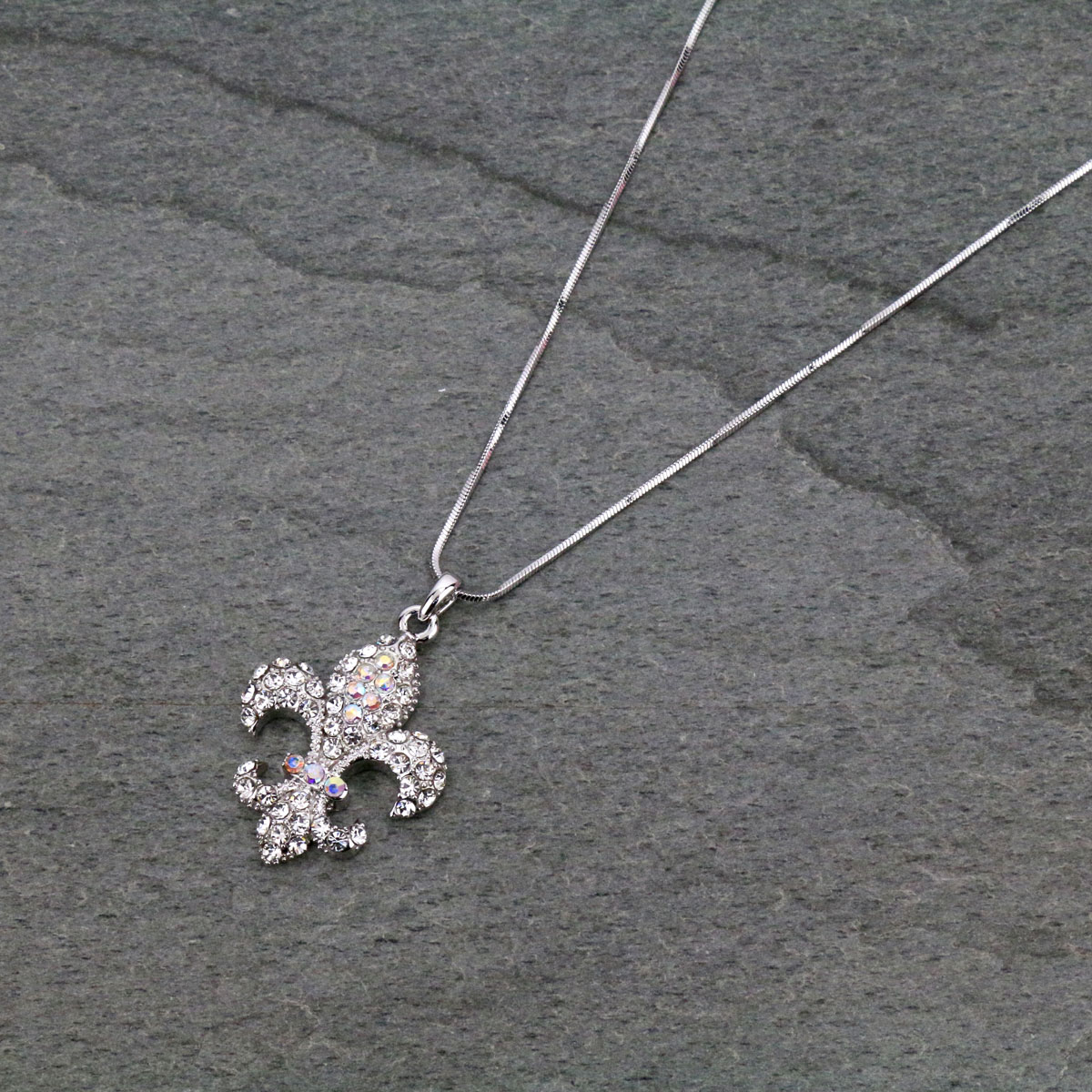 Medium Fleur De Lis Pendant Necklace