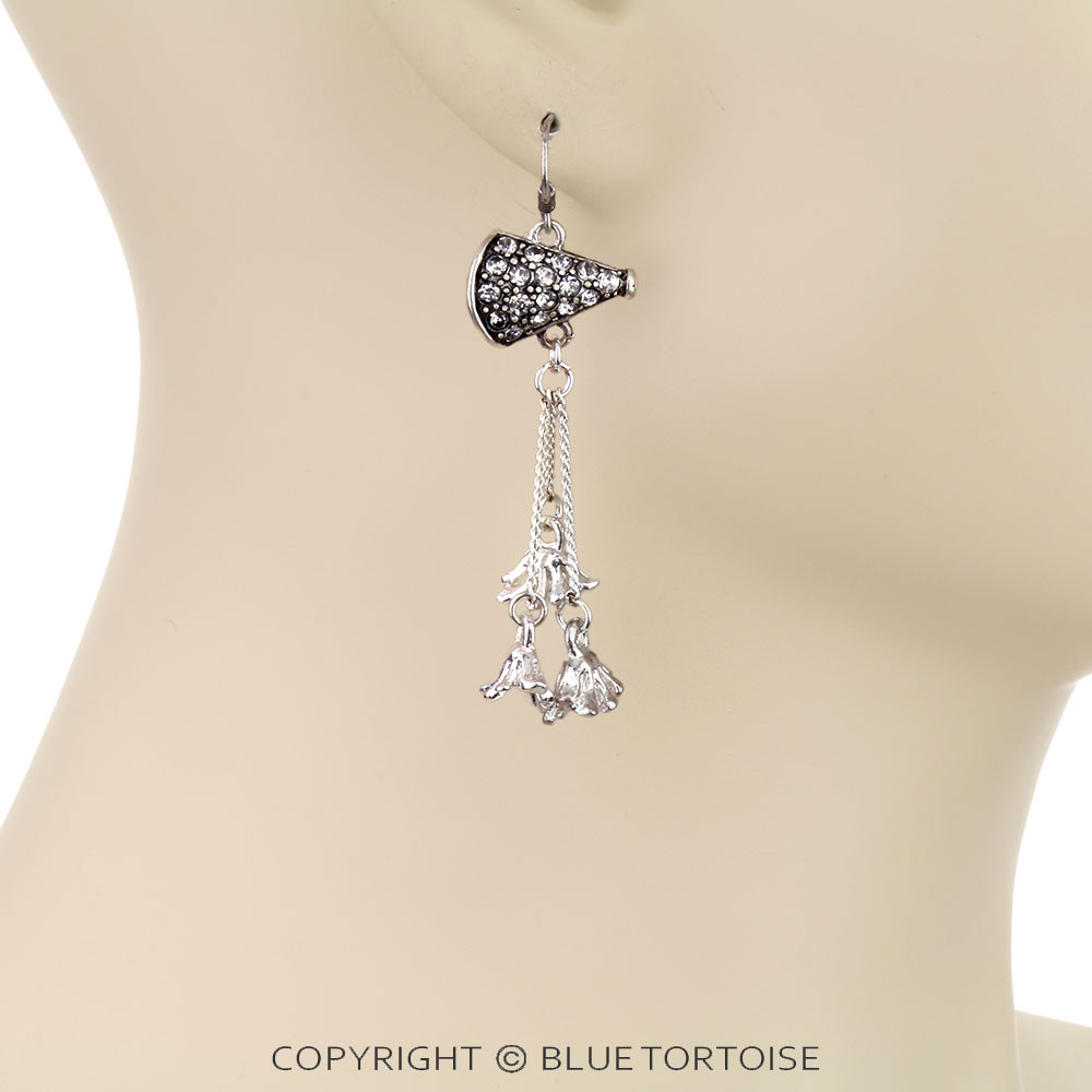 Sports Cheerleader Stone Dangle Earrings - Image 2