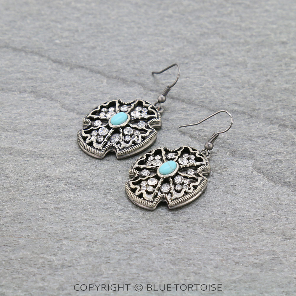 Western Cross Dangle Earring