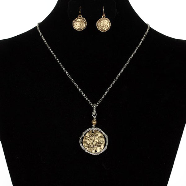 Inspirational "Mom and Daughter" Necklace Set - Image 2