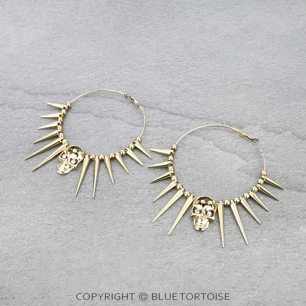 Skull Hoop Earrings