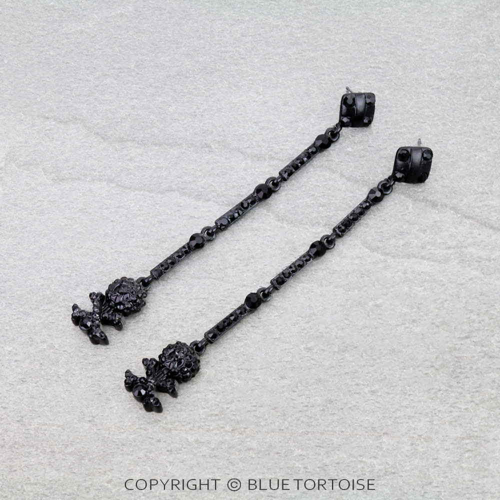 Skull Dangling Stud Earrings