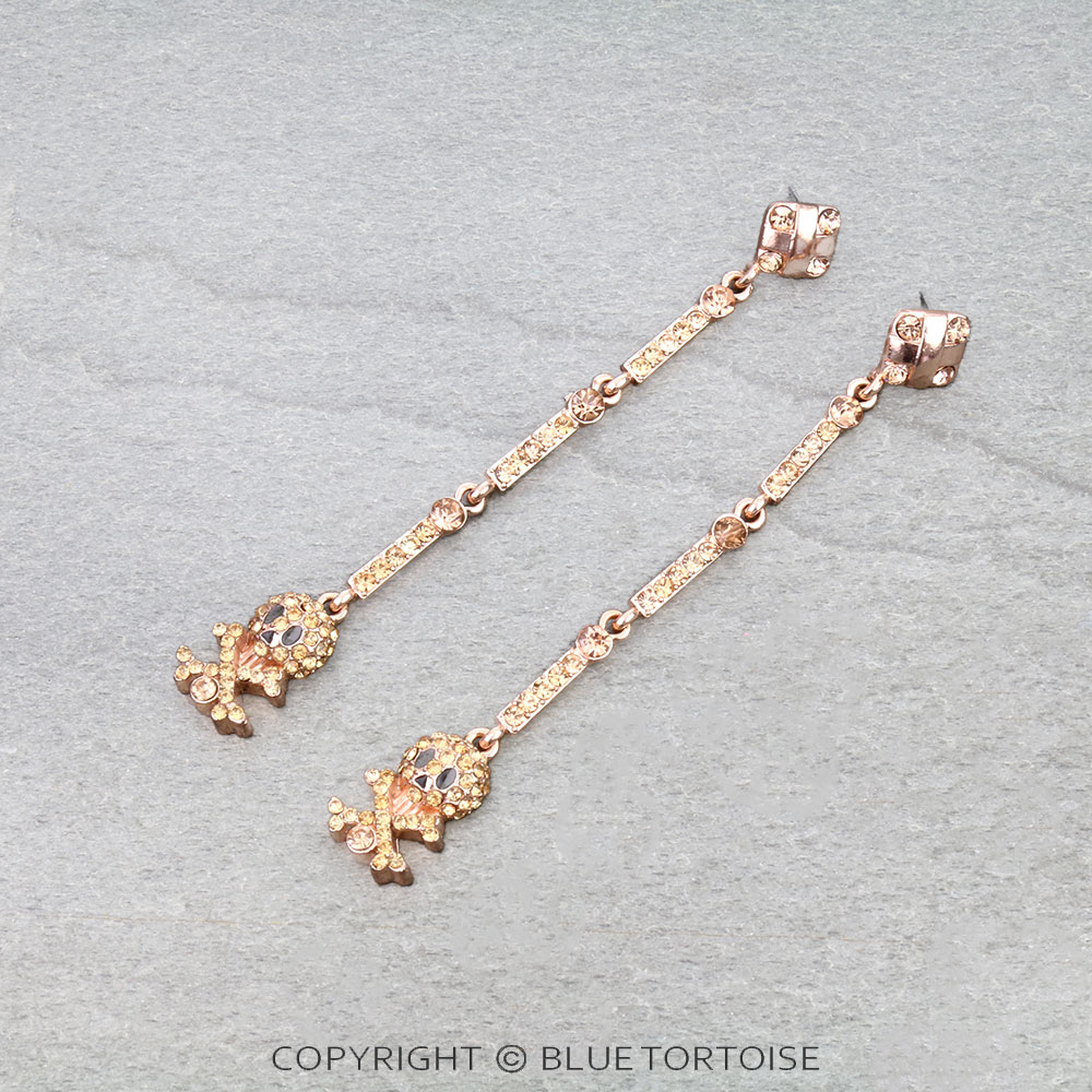Skull Dangling Stud Earrings