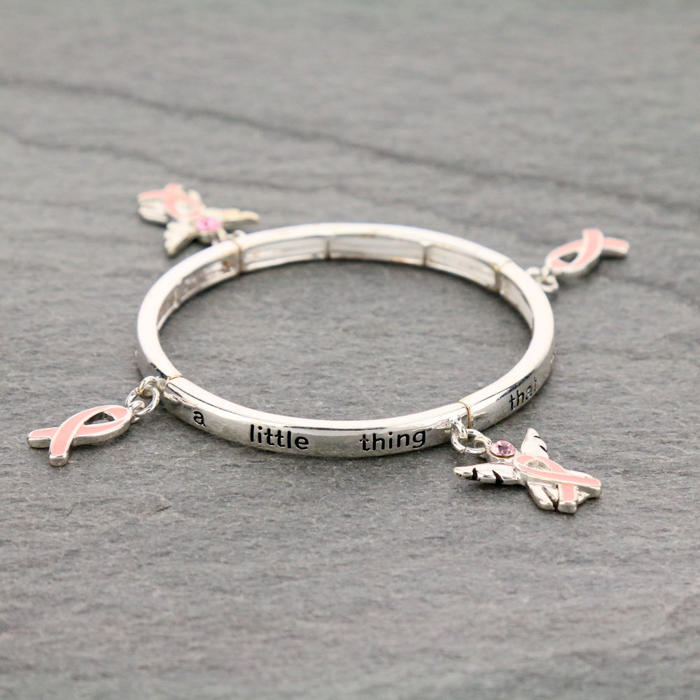 Pink Ribbon Stretch Bracelet