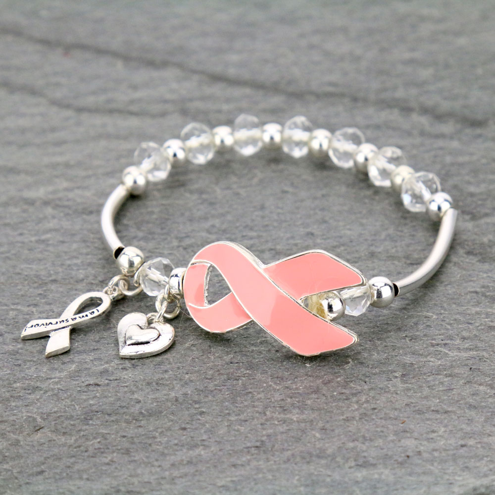 Pink Ribbon Strerch Bracelet