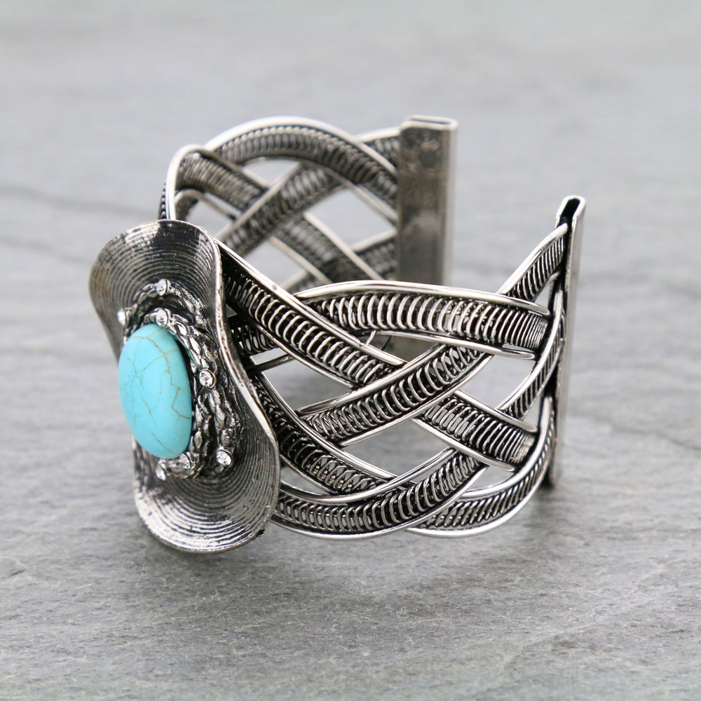 Turquoise Cuff Bracelet - Image 2