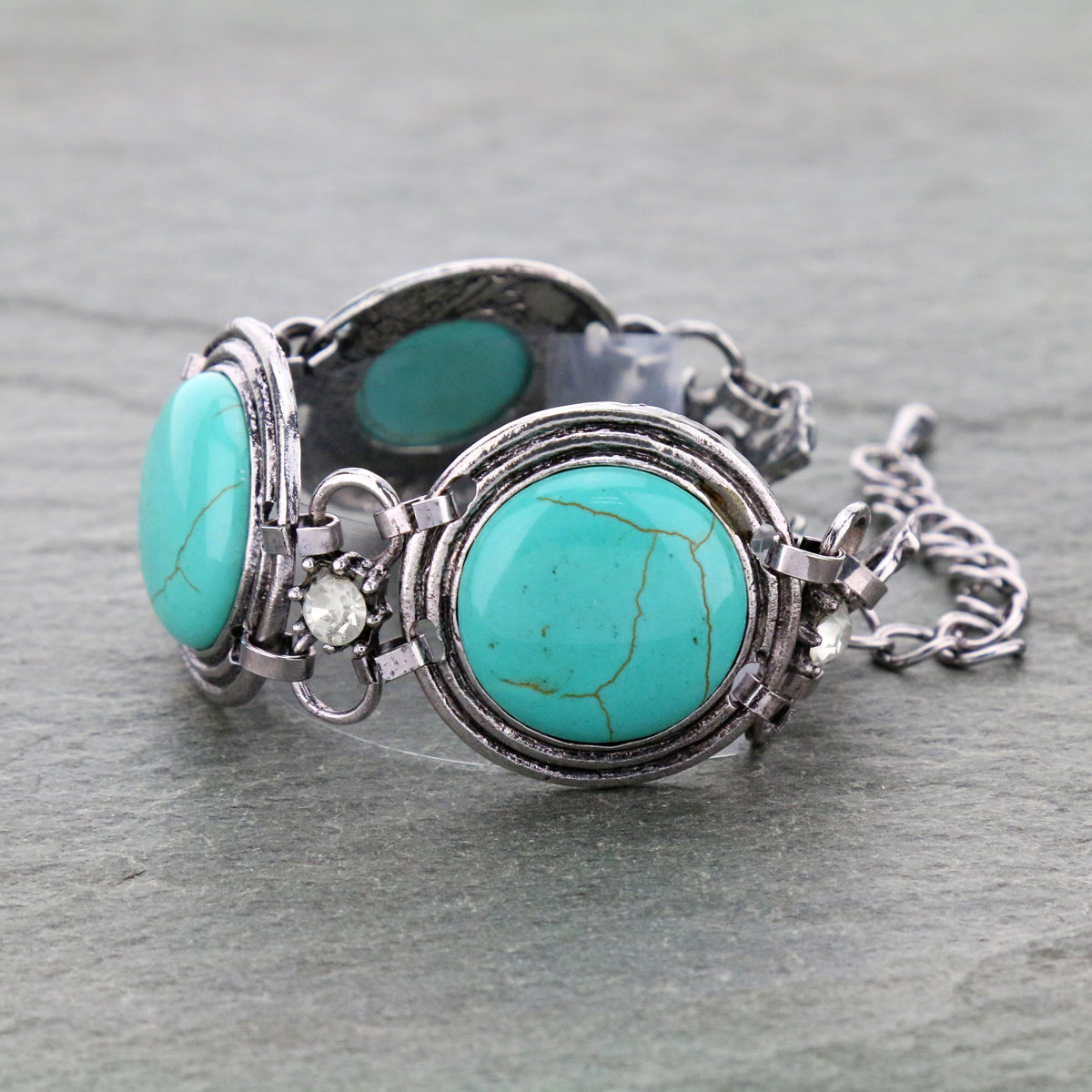 Turquoise Link Bracelet - Image 2