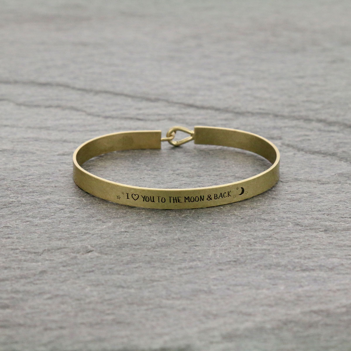 Fashion "I LOVE YOU TO THE MOON and BACK" Bangle Bracelet