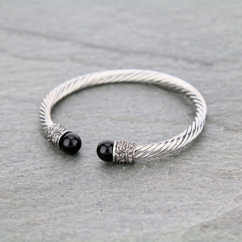 Fashion Metal Twisted Cable Cuff Bracelet