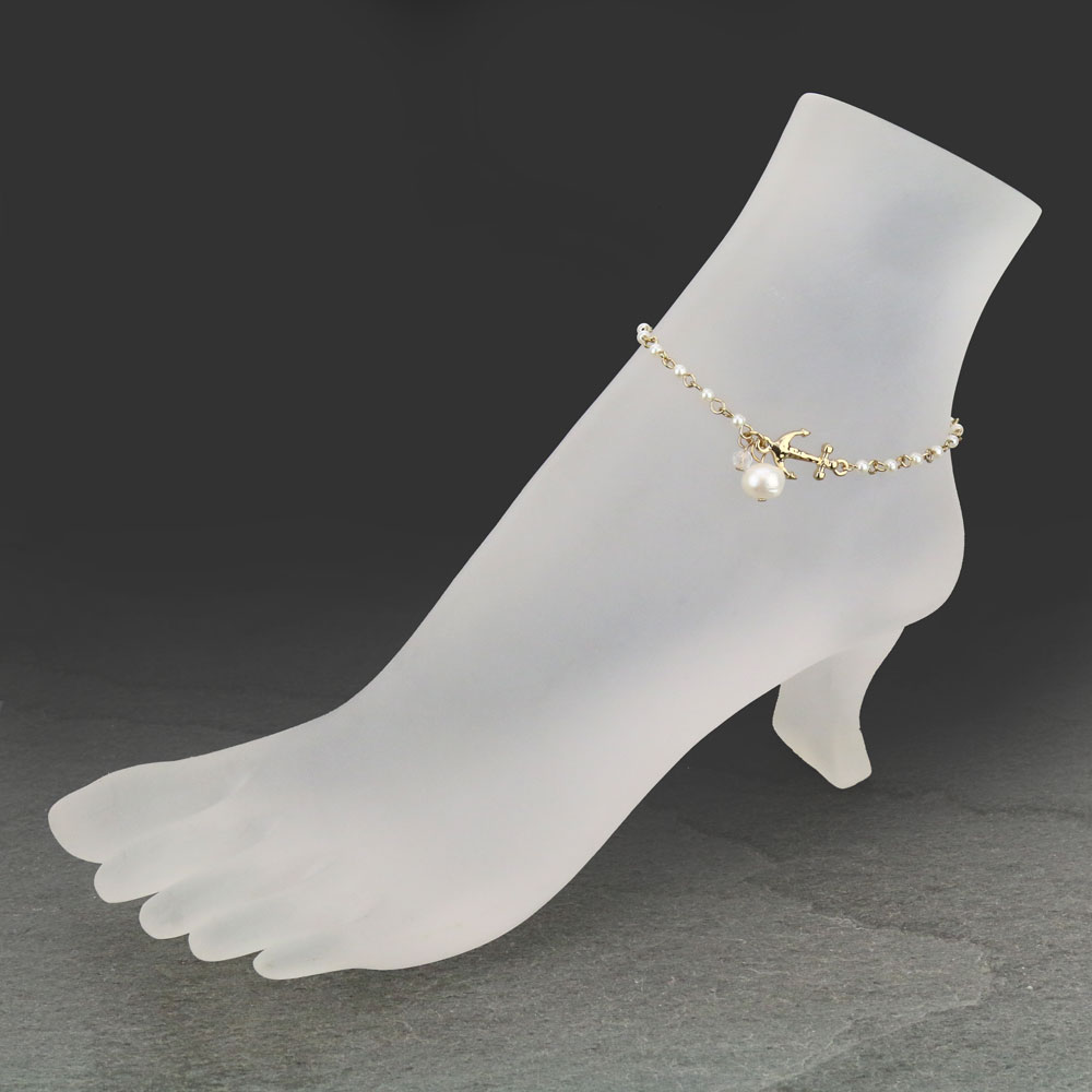 Sea Life Theme Anchor Anklet - Image 2