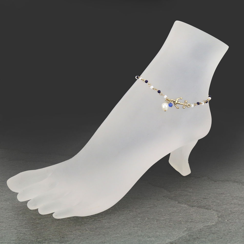 Sea Life Theme Anchor Anklet - Image 2