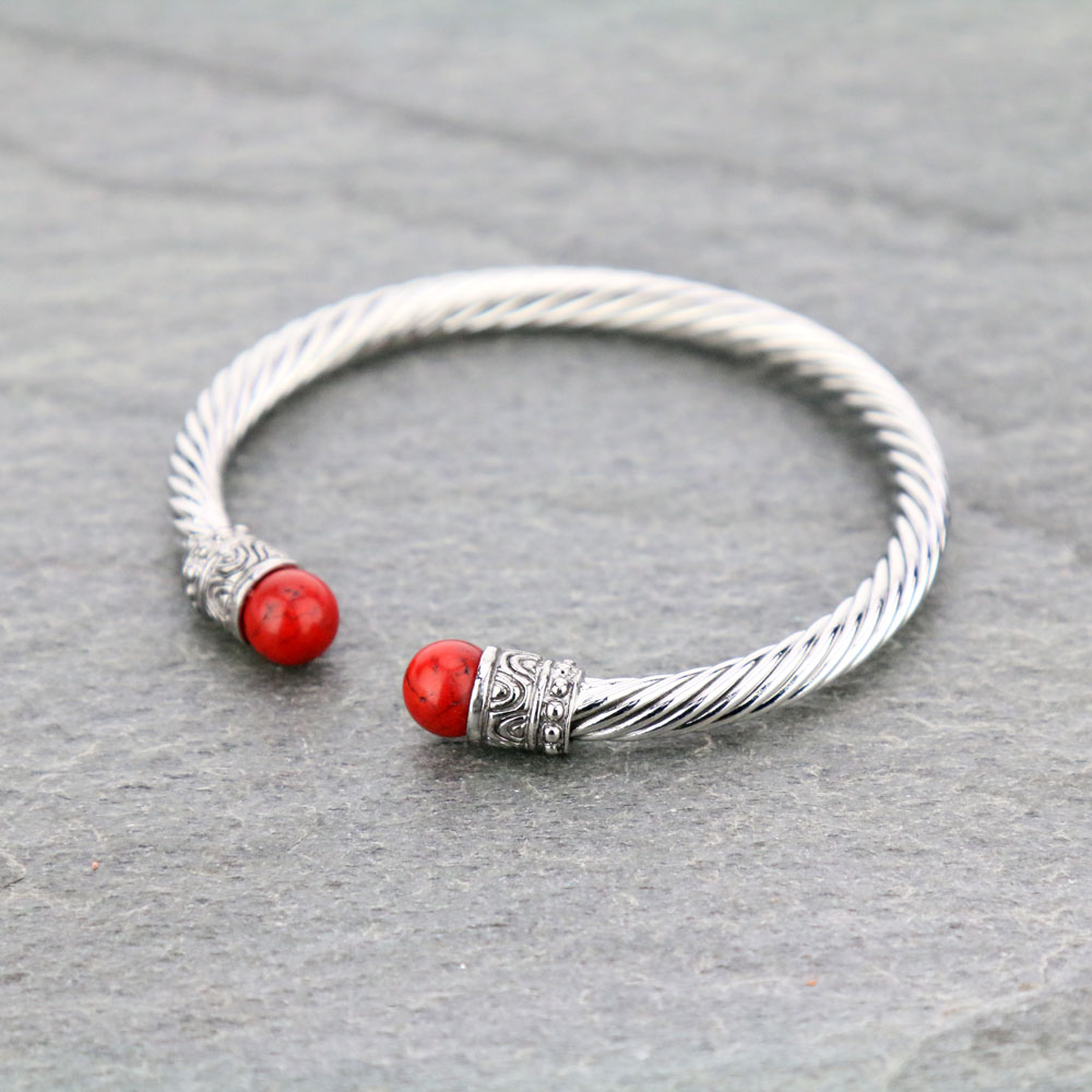 Fashion Metal Twisted Cable Cuff Bracelet