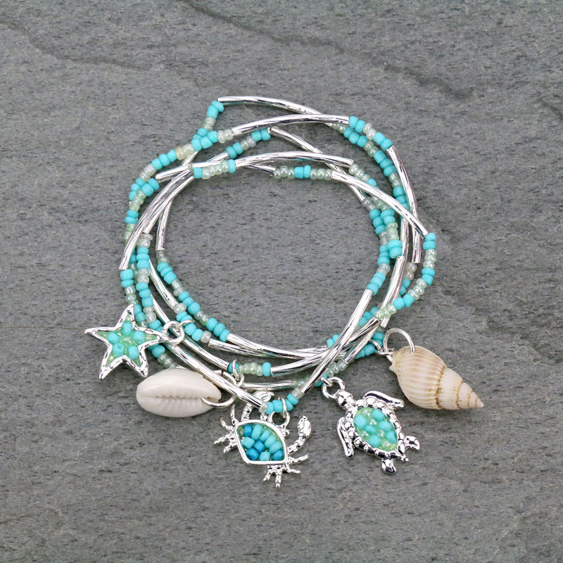 Sea Life Theme Stretch Bracelet