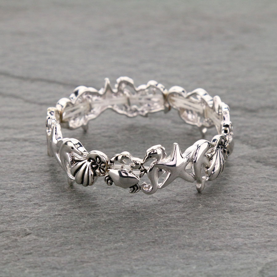 Sea Life Theme Stretch Bracelet