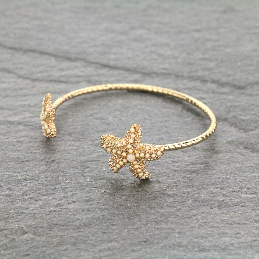 Sea Life Theme "Starfish" Cuff Bracelet