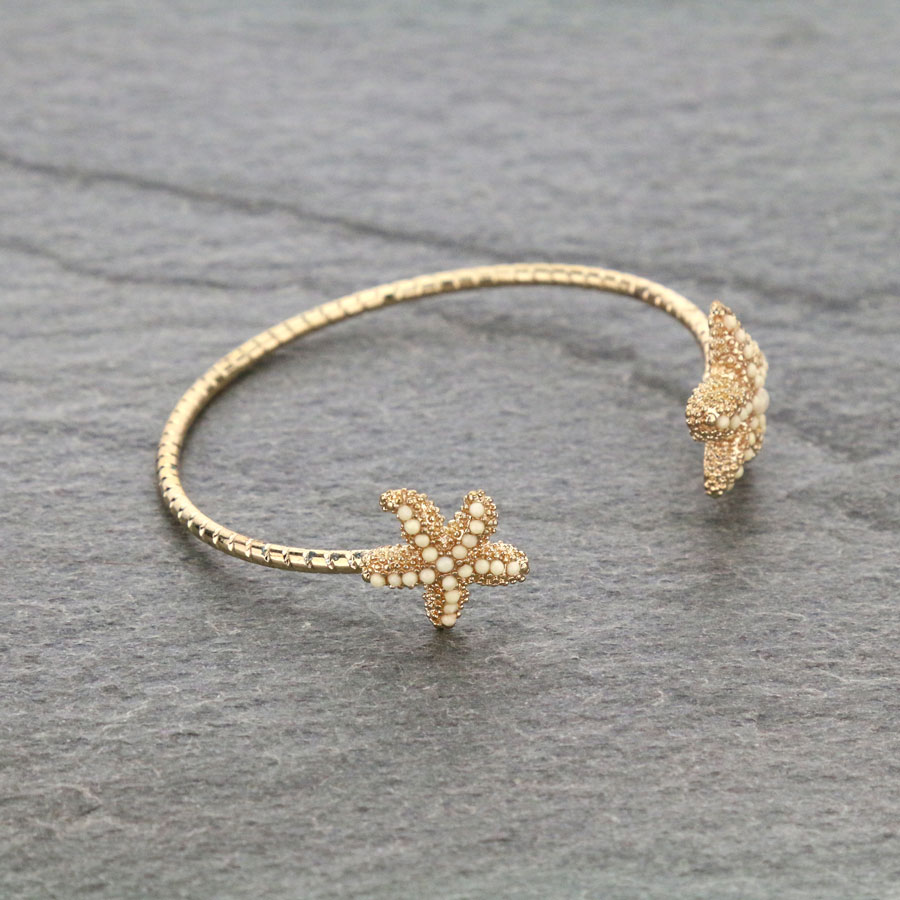 Sea Life Theme "Starfish" Cuff Bracelet - Image 2