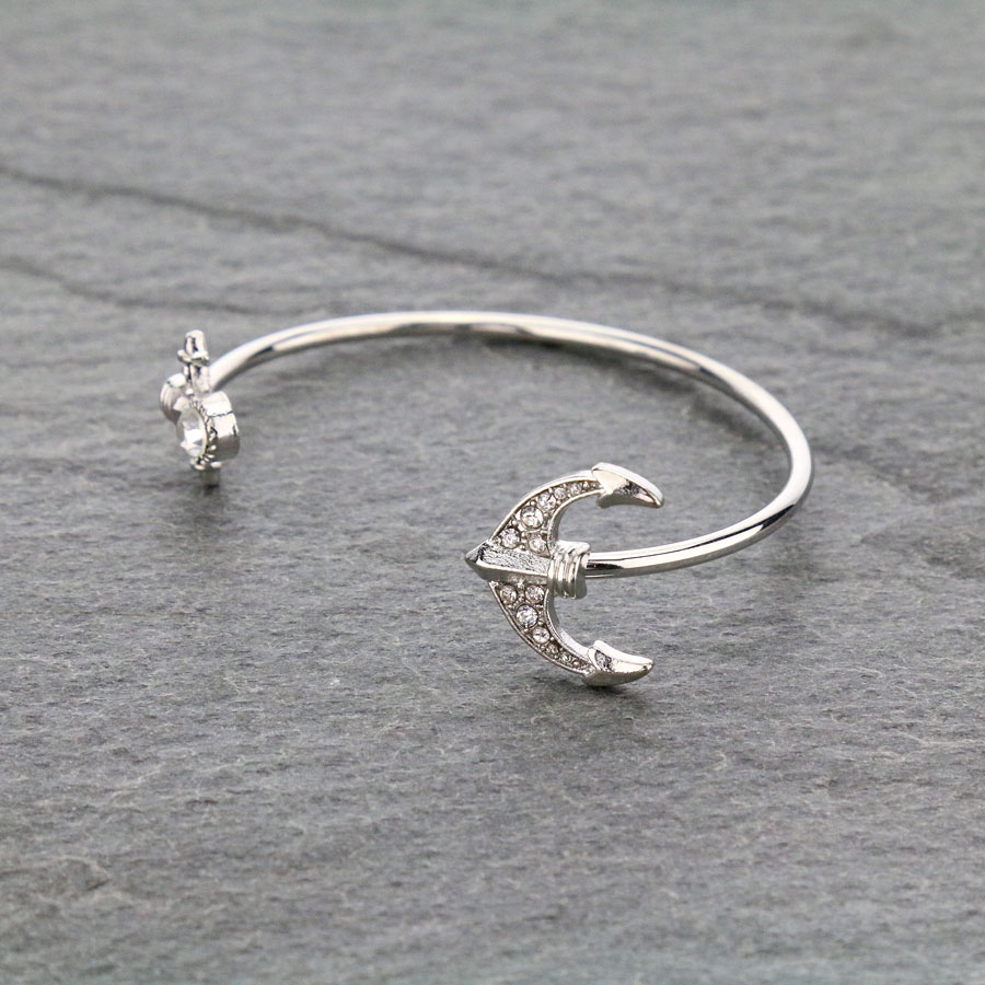 Sea Life Theme "Anchor" Cuff Bracelet