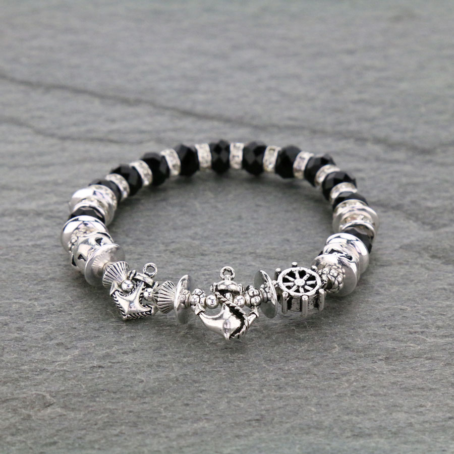 Sea Life Theme "Anchor" Stretch Bracelet