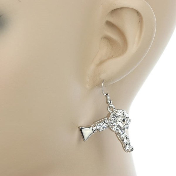 Fashion Hair Dryer Fish Hook Earrings - Image 2