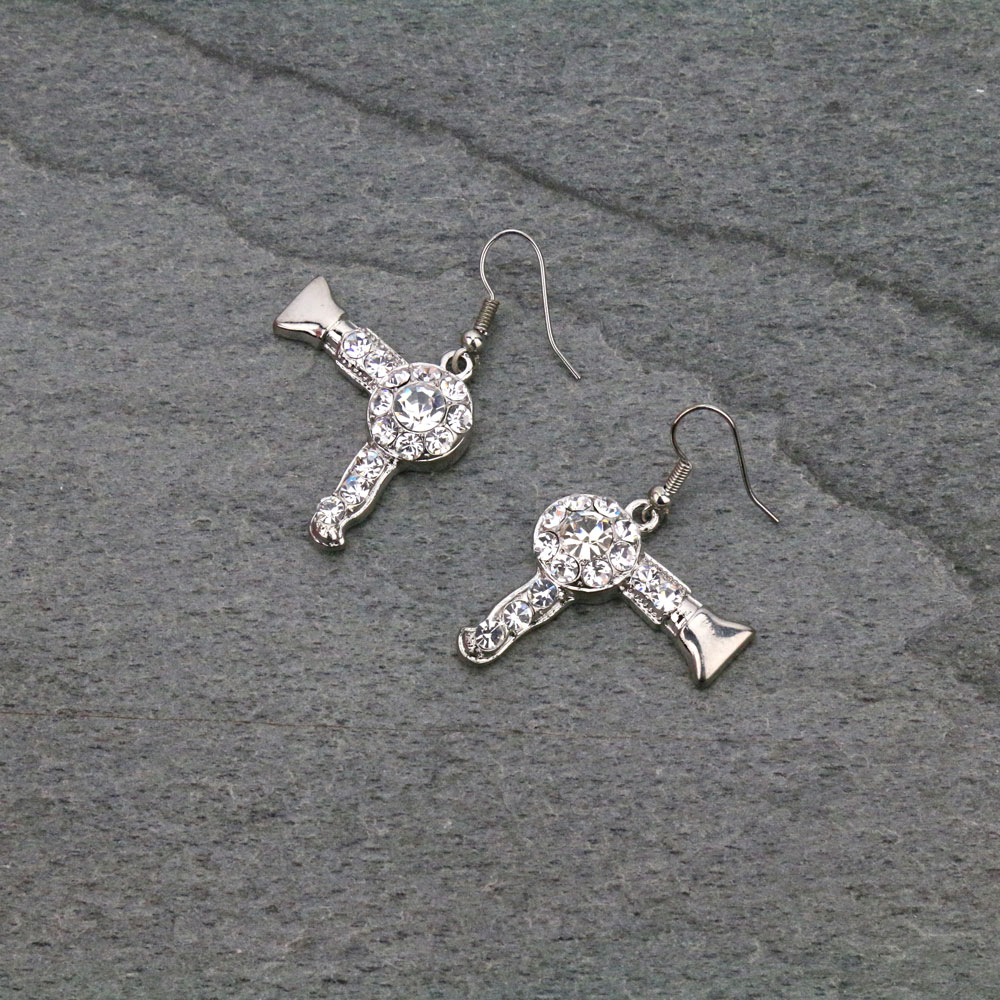 Fashion Hair Dryer Fish Hook Earrings