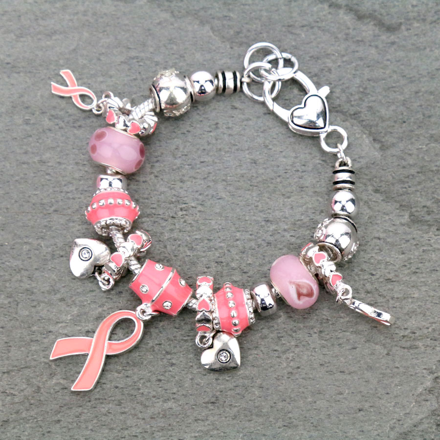Pink Ribbon Stretch Bracelet