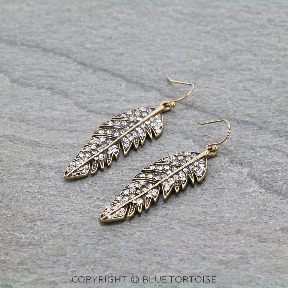 Western Leaf Dangle Earrings