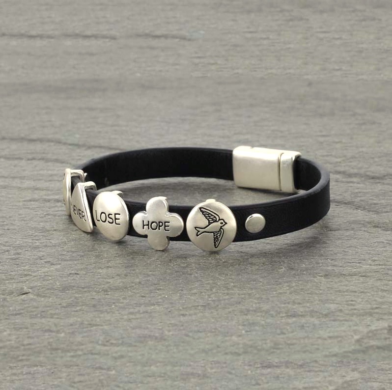 "Never Lose Hope" Magnetic Stacked Bracelet - Image 2