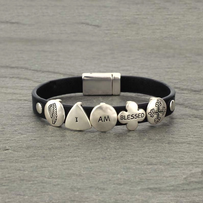 "I AM BLESSED" Magnetic Stacked Bracelet